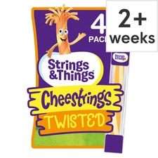 Cheestrings Twisted Cheese Snacks 4 Pk, 80 G