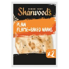 Sharwoods 2 Large Plain Naan Bread 260G