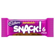 Cadbury Snack Sandwich Chocolate Biscuits Multipack, 6 Pack 132g