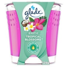 Glade Scented Candle Air Freshener Tropical Blossoms 129g