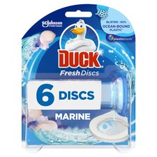 Duck Toilet Cleaner Fresh Discs Holder & Refills Marine 36ml