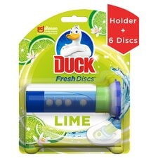 Duck Toilet Cleaner Fresh Discs Holder & Refills Lime 36ml