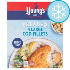 Young's Breaded Cod Fillets x4 440g