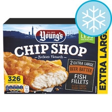 Youngs Chip Shop Extra Large Fish Fillets Beer Batter 300G