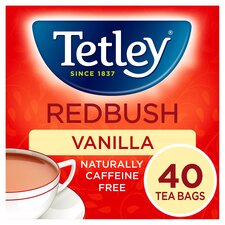 Tetley Redbush Vanilla 40 Tea Bags 100G