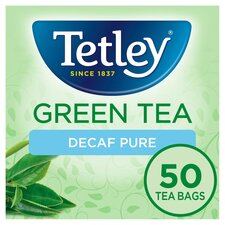 Tetley Green Tea Decaffeinated x50 Tea Bags 100g