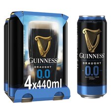 Guinness 0.0% Alcohol Free Draught Stout 4X440ml