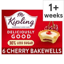 Mr Kipling Cherry Bakewells 30% Less Sugar 6 Pack