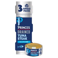 Princes Drained Tuna Steak In Brine 3X60g