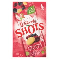 Whitworths Shots Berry & White Chocolate 4X25g