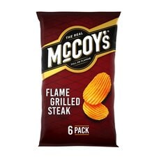 Mccoy's Flame Grilled Steak Crisps 6X25g