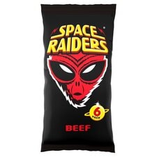 Space Raiders Beef Flavoured Corn Snacks 6X13g