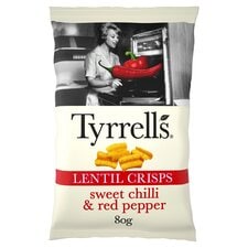 Tyrrells Lentil Crisps Sweet Chilli & Red Pepper 80G