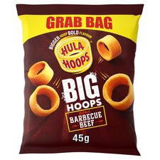 Big Hoops Bbq Beef Grab Bag Crisps 45G