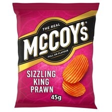 Mccoy's Sizzling King Prawn Grab Bag Crisps 45G