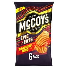 Mccoy's Epic Eat Banging Bbq Flavoured Crisps 6X25g