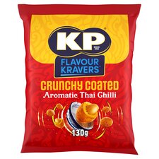 Kp Flavour Kravers Thai Chilli Coated Peanuts 130G