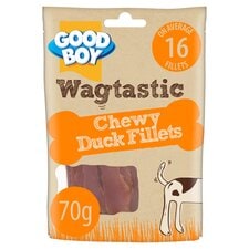 Wagtastic Chewy Duck Fillets Dog Chew Treats 70G