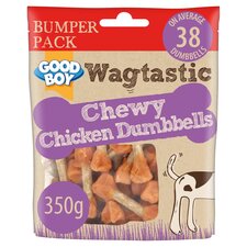 Wagtastic Chicken Dumbbells Dog Chews 350G