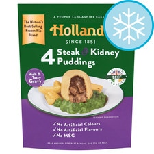 Hollands 4 Steak & Kidney Puddings (L)