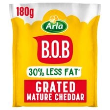 Arla B.O.B Grated Mature Cheddar 180G