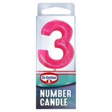 Dr. Oetker Number 3 Candle