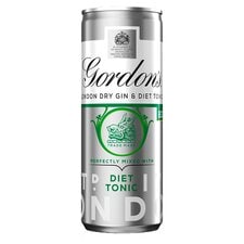 Gordon's Dry Gin & Slimline Tonic Premixed Can 5% Vol 250ml