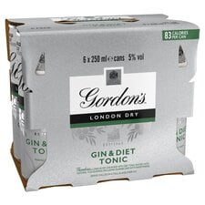 Gordon's & Diet Tonic  6x250ml