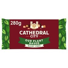 Cathedral City Plant Based Mature Cheddar Cheese Flavour Vegan Block 280g