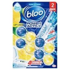 Bloo Power Active Lemon Toilet Rim Block 2X50g