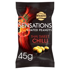 Walkers Sensations Thai Sweet Chilli Coated Peanuts Grab Bag 45g