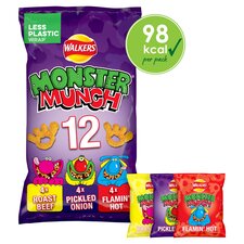 Walkers Monster Munch Variety Multipack Crisps 12x20g