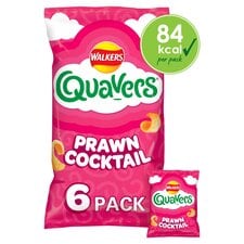 Walkers Quavers Prawn Cocktail Multipack Crisps 6x16g