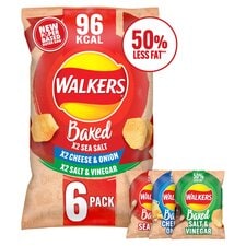 Walkers Baked Variety Multipack Crisps 6 x 22g