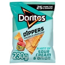 Doritos Dippers Tortilla Chips Sour Cream & Onion Crisps 230g