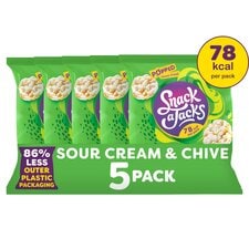 Snack a Jacks Sour Cream & Chive Rice Cakes Multipack Snacks 5x19g