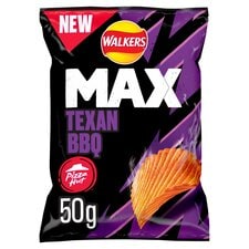 Walkers Max Pizza Hut Texan Bbq Crisps 50G