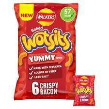 Walkers Wotsits Crispy Bacon Flavour Crisps 6 x 12g