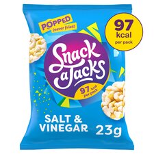 Snack a Jacks Salt & Vinegar Rice Cakes Crisps 23g