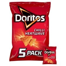 Doritos Tortilla Chips Chilli Heatwave Multipack Crisps 5x30g