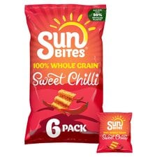 Sunbites Sun Ripened Sweet Chilli Multipack Crisps 6x25g