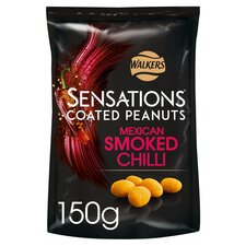 Walkers Sensations Coated Peanuts Smoked Chilli Sharing Bag 150g