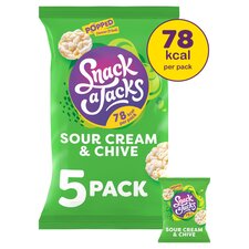 Snack a Jacks Sour Cream & Chive Rice Cakes Multipack Snacks 5x19g