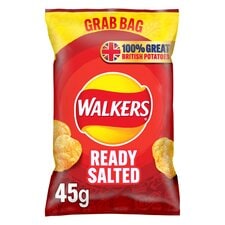 Walkers Ready Salted Grab Bag Crisps 45g