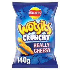 Walkers Wotsits Crunchy Really Cheesy Sharing Bag Snacks