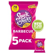 Snack a Jacks Sizzlin Barbecue Rice Cakes Multipack Snacks 5x19g