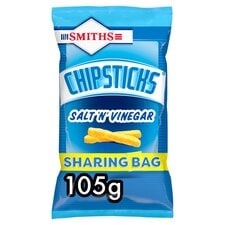 Smiths Chipsticks Salt & Vinegar Sharing Bag Crisps 105g