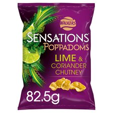 Walkers Sensations Poppadoms Lime & Coriander Sharing Bag 82.5g