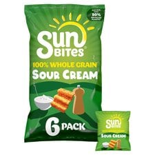 Walkers Sunbites Sour Cream & Black Pepper Multipack Crisps 6x25g