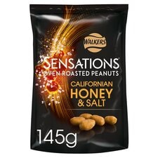 Walkers Sensations Roasted Peanuts Honey & Salt Sharing Bag 145g